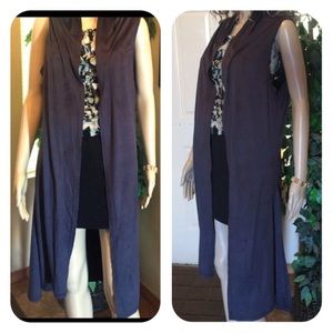 Long Gray Vest Sz lg